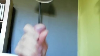 Quick cum before shower