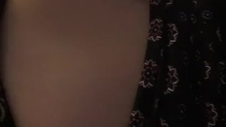 massaging my pierced tits under my see through bra