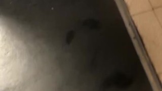 Wanking in hotel gym, nearly caught! No cum