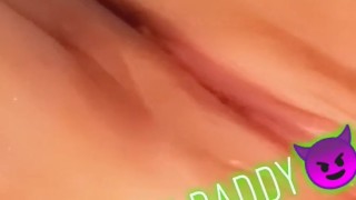 Rubbing my pretty tight pink pussy