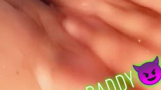 Rubbing my pretty tight pink pussy