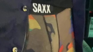 Boomerang Concept Showing off Sneaky Rainbow Camo and Jerking On Uncut Cock