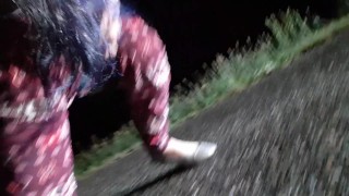 Night Time Road Piss
