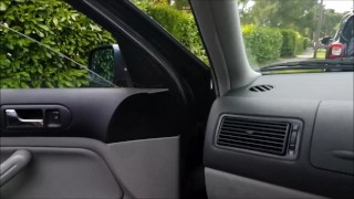 Public Street Blowjob & Risky Facial Outside His Home!