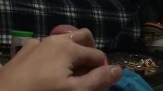 Cum gushing white cock