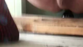 Jacking off in the old cubby house