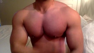 Oiling and worshipping my big bodybuilder pecs and nips