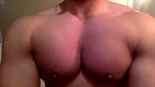Oiling and worshipping my big bodybuilder pecs and nips