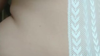 BBW girl is playing with the new sexy lingerie