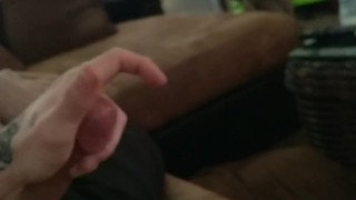 Massive cumshot solo male masturbation
