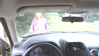 POV Milf seduces driver