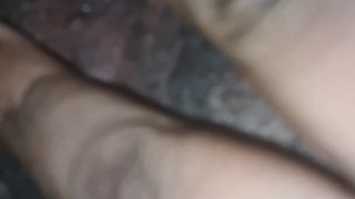 Playing with my hairy pussy and my swollen clit