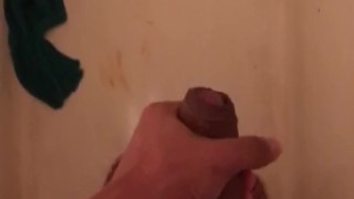 Young male busting BIG LOAD, thinking about ebony milf.