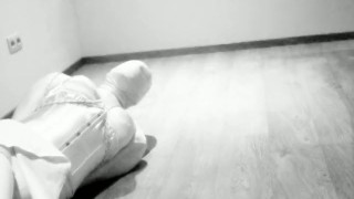 Self bondage in white