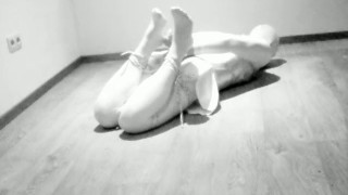 Self bondage in white