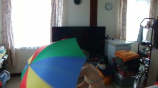 Sexy Playing With My Biiig Looong Umbrella!....Just For Youuuu!...
