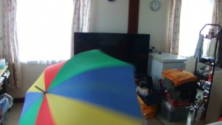 Sexy Playing With My Biiig Looong Umbrella!....Just For Youuuu!...