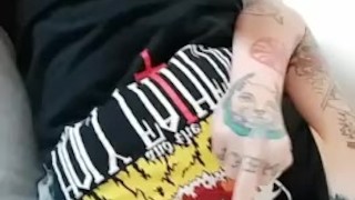 HOT TATTOOED GIRL FLIPS YOU OFF AND RIPS A STINKY FART