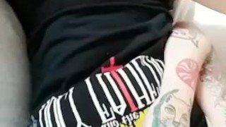 HOT TATTOOED GIRL FLIPS YOU OFF AND RIPS A STINKY FART