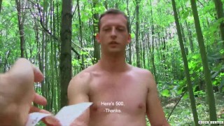  CZECH HUNTER 456 - Straight Guy Gets Barebacked In The Woods For Cash