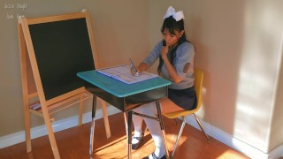 Cute Asian Schoolgirl Sucks Teacher's Cock