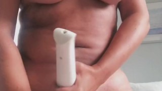 Morning Masturbation with Glass Dildo