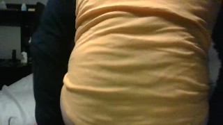 sissy trying out a massive new buttplug