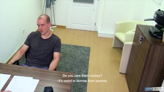  DIRTY SCOUT 199 - Balding Man Gets A Job For Sucking A Nice Fat Cock