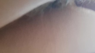 Fucking hot wife pussy from behind