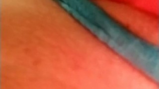 Blue Panties Pink Dildo