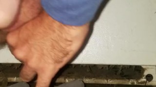 Anal dildo ride and cum in friends kitchen