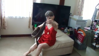 Black Sexy Pantyhose, Red Lingerie, Admiring My Tights Hot And Sexy...