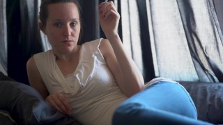 girl Enjoying a Smoke