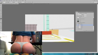 Femboy game dev stream: more work on BGs(fuck lizard ass @ 44:36)~