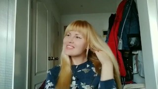 An cute elder stepsister unloads step-bro's balls "training" before her date