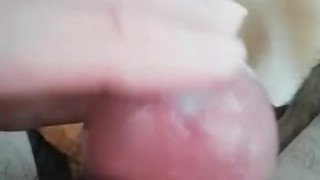 Tie with a string and masturbate