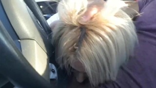 Fake Taxy Driver cum a lot in my mouth, Public masturbation