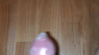 MUST SEE! cum in condom. condom almost broke.
