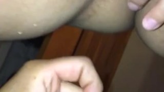 Sexy teen pisses on cock -pt 2