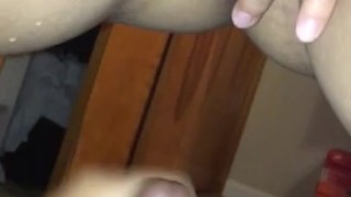 Sexy teen pisses on cock -pt 2