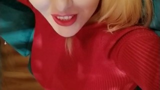 Public restaurant, a madly horny milf no panties in a short dress wants it