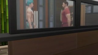 BOSS hires then Fucks Boy looking for a Job - Dirty talk sims 4