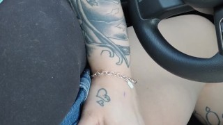 More parking lot playing with my fat pussy