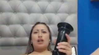 FUCK MY PUSSY WITH MY GIANT DILDO