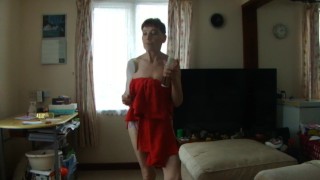 Rubbing My Body Sexy With A Shower Brush...In Red Sexy...LOOK At Me! :-)