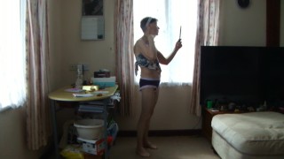 Using My Jade Roller Massage On My Face And Body...Erotic LOOK! In Knickers