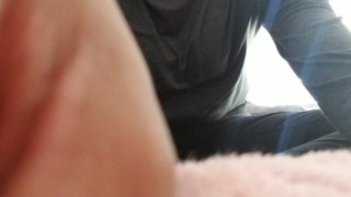 MTF Teen Strips Down And Starts Rubbing Cock For You
