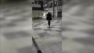 walking in Latex Dress in public