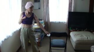 Eating My Pizza Sexy...Purple Sports Bra, Hair Towel And Sexy Seduction!