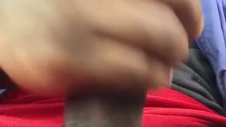 Busting a nut in the car 